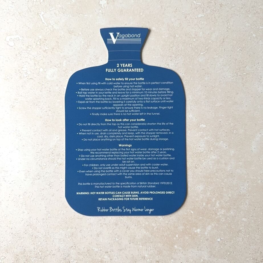 Directions for Kyoto Pink Hot Water Bottle