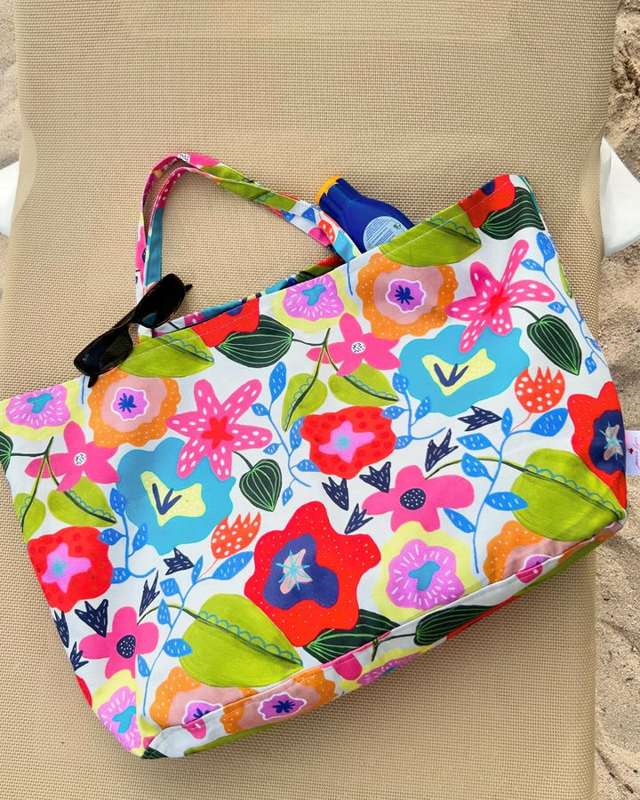 Midsummer colourful beach bag-as seen on BBC One 'Make It At Market'