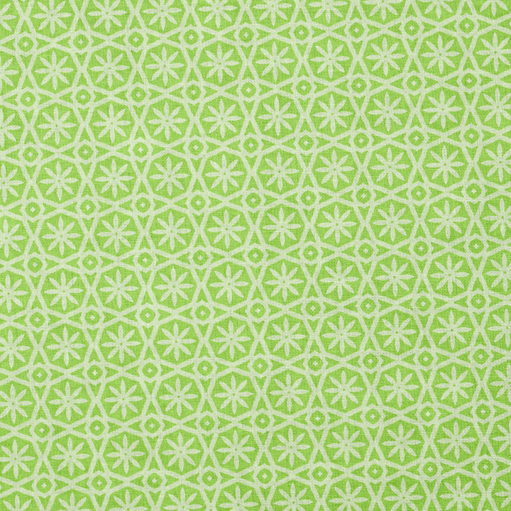 Flower Trellis Green Fabric