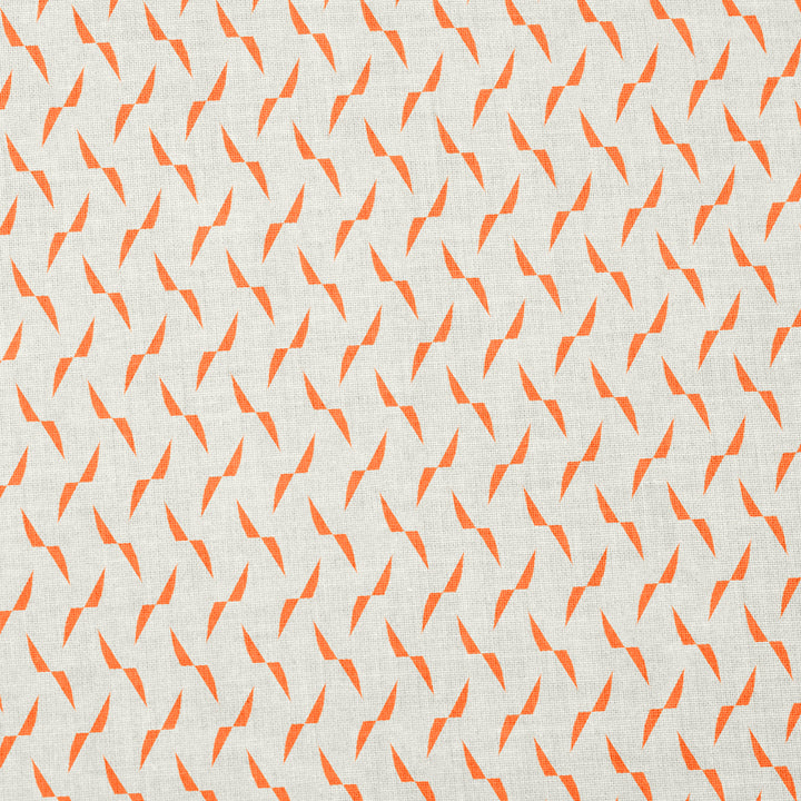 Orange geometric fabric
