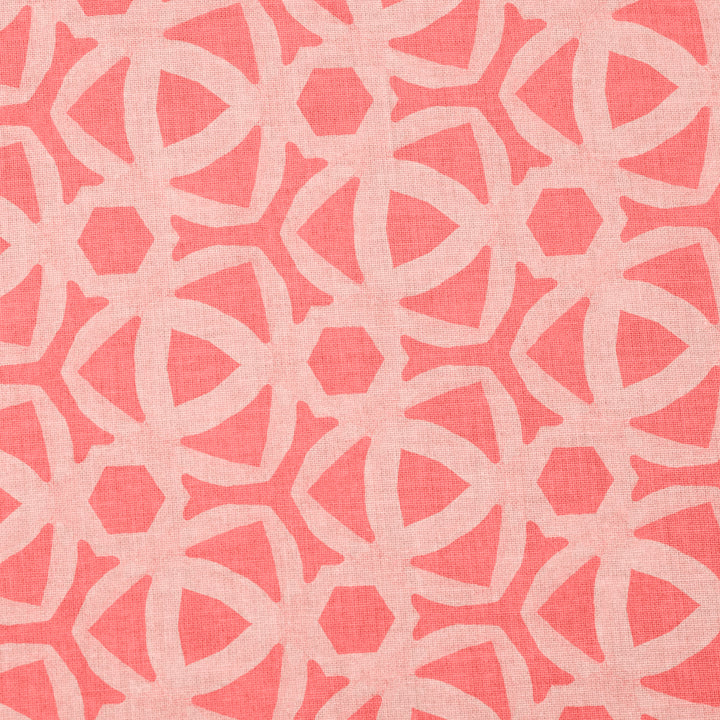 Peony Pink Trellis Geometric Fabric