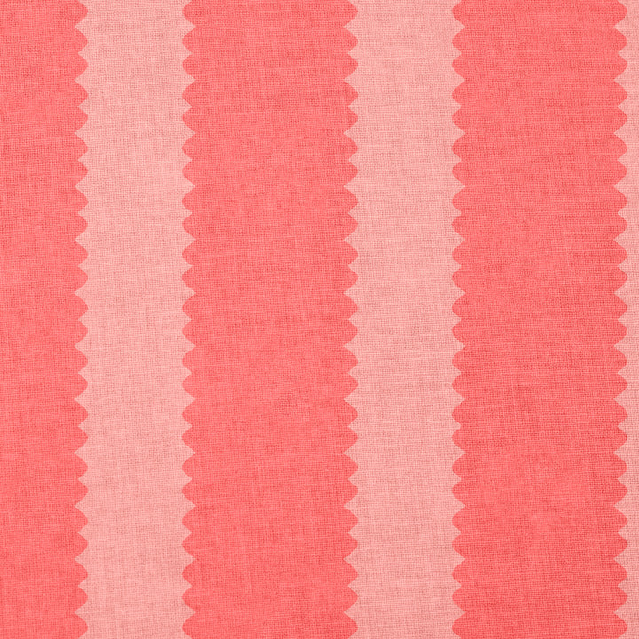 Peony Pink Scallop Stripe Fabric