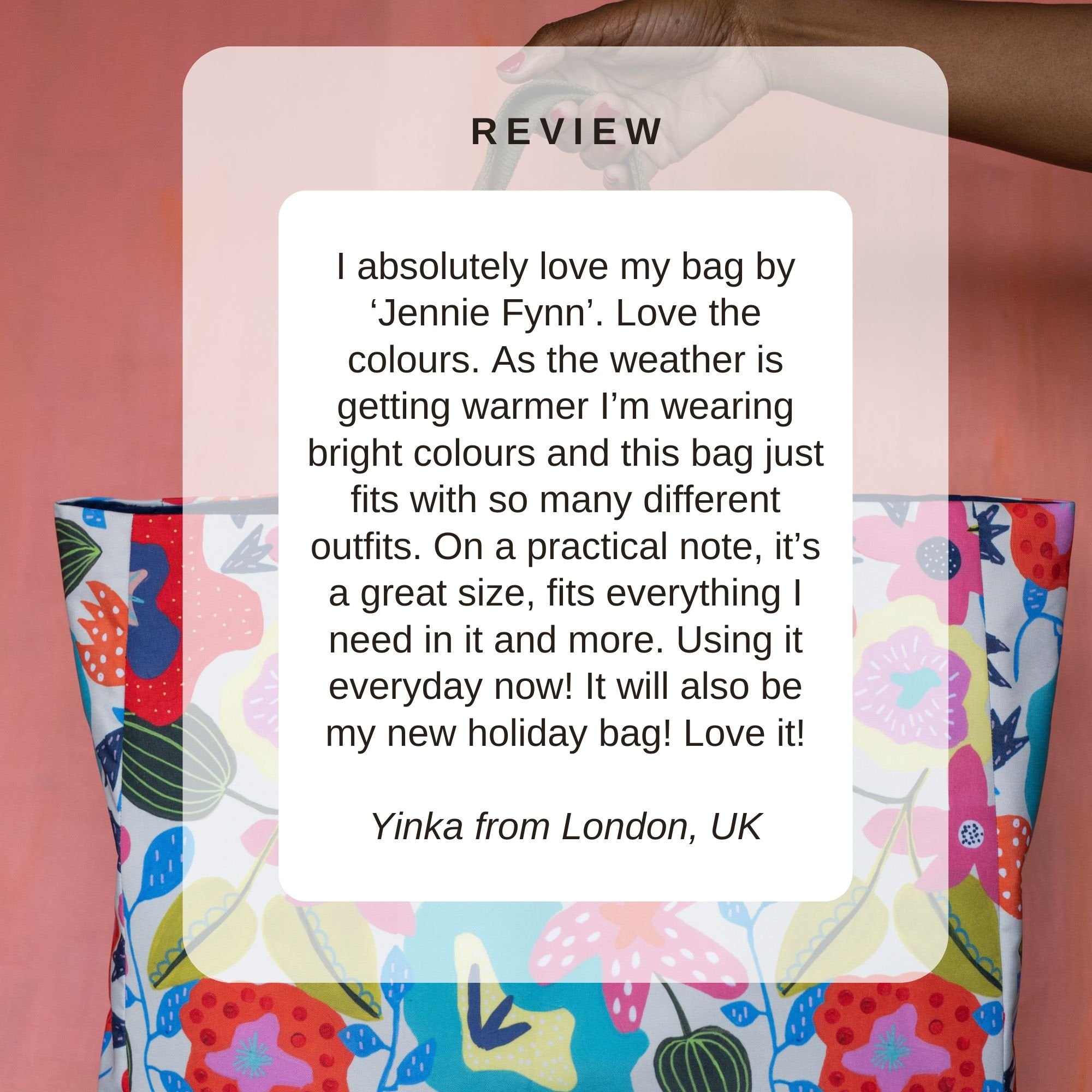 Midsummer Large Colourful Tote Bag |Jennie Fynn